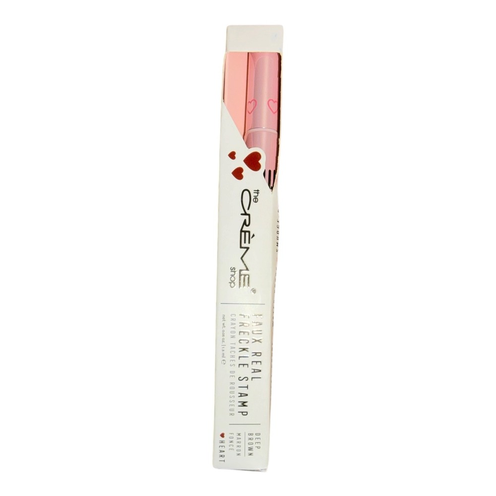 NIB The Crème Shop Faux Real Freckle Stamp Deep‎ Brown Heart Makeup Pen